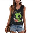 Alien Reading Book Believe In Yourself Kids Women Men Women's V-Neck Tank Top Alien Reading Book Believe In Yourself Kids Women Men Women's V-Neck Tank Top