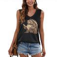 Alligator Snapping Turtle Reading A Book Women's V-Neck Tank Top