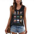 Ally Anti Trump Liberal BLM Love Is Love Banned Books Icons Women's V-Neck Tank Top