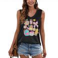 Apple Disco Pencil Books Bow Teacher Student Back To School Women's V-Neck Tank Top
