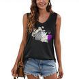 Asexual Book Lover LGBT Reading Pride Ace Flag Daisy Women's V-Neck Tank Top