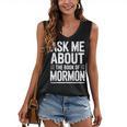 Ask Me About The Book Of Mormon Women's V-Neck Tank Top