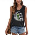 Astronaut Reading Book To Alien Moon Space Women Kids Men Women's V-Neck Tank Top