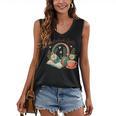 Audiobook Girlie Headphones Book Tea Love Women's V-Neck Tank Top Audiobook Girlie Headphones Book Tea Love Women's V-Neck Tank Top