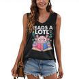 Axolotl Books Readsalotl Reading Bookworm Boys Girls Women's V-Neck Tank Top