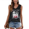 Bella Ciao Goodbye Beautiful Skull Book Of Dark Magic Occult Women's V-Neck Tank Top Bella Ciao Goodbye Beautiful Skull Book Of Dark Magic Occult Women's V-Neck Tank Top