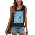 Blue Comic Book Blue Graphic Women's V-Neck Tank Top