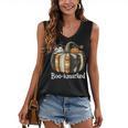 Boo-Kmarked Fall Pumpkin Books Halloween Teacher Teaching Women's V-Neck Tank Top