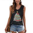 Book Christmas Tree For Librarians Book Lovers Women's V-Neck Tank Top
