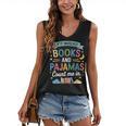 Book Lovers Reading Bedtime Cozy Pajama For Librarians Women's V-Neck Tank Top Book Lovers Reading Bedtime Cozy Pajama For Librarians Women's V-Neck Tank Top