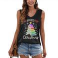All Booked For Christmas Book Lovers Xmas Tree Women Women's V-Neck Tank Top