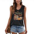 All Booked For Fall Books Coffee Fall Leaves Pumpkins Autumn Women's V-Neck Tank Top