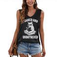 Booked And Unbothered Cat Reading Book Lovers Women's V-Neck Tank Top Booked And Unbothered Cat Reading Book Lovers Women's V-Neck Tank Top