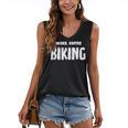 Books Coffee Biking Women's V-Neck Tank Top
