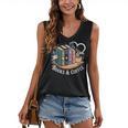 Books And Coffee Book Lover Bookish Green Book Theme Reading Women's V-Neck Tank Top Books And Coffee Book Lover Bookish Green Book Theme Reading Women's V-Neck Tank Top
