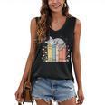 Books Lover Cute Sleepy Cat Relax Reading Vibe Women's V-Neck Tank Top