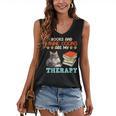 BOOKS AND MAINE COONS ARE MY THERAPY Main Coon Women's V-Neck Tank Top BOOKS AND MAINE COONS ARE MY THERAPY Main Coon Women's V-Neck Tank Top