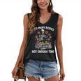 Too Many Books Not Enough Time Skeleton Flowers Reader Women's V-Neck Tank Top