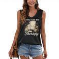 Books Are My Therapy Cozy Reading Chair Artwork Women's V-Neck Tank Top Books Are My Therapy Cozy Reading Chair Artwork Women's V-Neck Tank Top