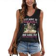Books And My Savannah Cat Owner Savannah Cat Lover Women's V-Neck Tank Top