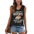 I Like My Books With a Side Of Panic Thriller Women's V-Neck Tank Top