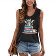 Bookworm Book Dragon Read Books Be Kind Stay Weird Women's V-Neck Tank Top