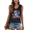Bookworm Book Lover Women Girls Dragon Reading Women's V-Neck Tank Top
