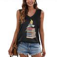 Bookworm Cockatiel Bird Reading Books Drinking Coffee Lover Women's V-Neck Tank Top