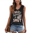 Bookworm Fueled By Sarcasm And Smut Book Reading Women's V-Neck Tank Top