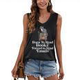 Born To Read Books Forced To Read Emails Book Lover Bookworm Women's V-Neck Tank Top