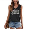 Born To Read Books Forced To Read Emails Bookish Bookworm Women's V-Neck Tank Top