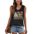 All Is Calm Said No Teacher Ever Book Christmas Tree Women's V-Neck Tank Top