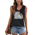 Cat On Books Pets Cats Reading Book Nerd Read Reader Bookcat Women's V-Neck Tank Top Cat On Books Pets Cats Reading Book Nerd Read Reader Bookcat Women's V-Neck Tank Top
