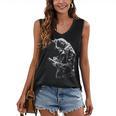 Cat Holds Book Writing Animal Print Motif Drawing Art Cat Women's V-Neck Tank Top