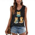 Cats Reading Book Lover Reading Bookworm Reader Women's V-Neck Tank Top
