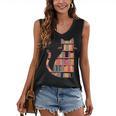 Cats Reading Books Librarian Library Readers Women's V-Neck Tank Top