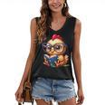 Chicken Reading a Book Farm Animal Chick Women's V-Neck Tank Top Chicken Reading a Book Farm Animal Chick Women's V-Neck Tank Top