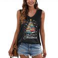 Christmas Book Tree Shirt Book Lover Librarian All Booked For Christmas Women's Christmas Book Lover Librarian Women's V-Neck Tank Top