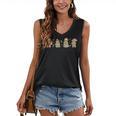 Christmas Library Gingerbread Man Books Lover Bookish Women's V-Neck Tank Top