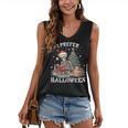 Christmas Outfit I Prefer Halloween Book Reading Skeleton Women's V-Neck Tank Top Christmas Outfit I Prefer Halloween Book Reading Skeleton Women's V-Neck Tank Top