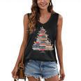 Christmas Tree Book Bookworm Women's V-Neck Tank Top Christmas Tree Book Bookworm Women's V-Neck Tank Top