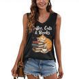 Coffee Cats & Books Lover For Women & Girls Coffee Women's V-Neck Tank Top Coffee Cats & Books Lover For Women & Girls Coffee Women's V-Neck Tank Top