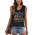 Color Our World Summer Reading 2025 Boho Wildflower Book Women's V-Neck Tank Top
