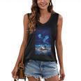 Cosmic Botanical Book Lover Reading Women's V-Neck Tank Top