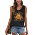Cozy Readers Book Society Vintage Fall Books & Pumpkin Women's V-Neck Tank Top