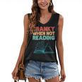 Cranky When Not Reading Retro Vintage Book Lover Women's V-Neck Tank Top