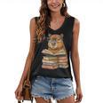 Cute Capybara Reading Books Animal Capybara Bookworms Women's V-Neck Tank Top