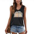 Cute Cat Sleeping On Books Women's V-Neck Tank Top Cute Cat Sleeping On Books Women's V-Neck Tank Top