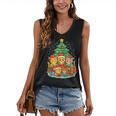 Cute Cats Reading Books Christmas Tree Women's V-Neck Tank Top Cute Cats Reading Books Christmas Tree Women's V-Neck Tank Top