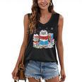 Cute Christmas A Penguin Reading Book Snowflake Hot Teacher Women's V-Neck Tank Top